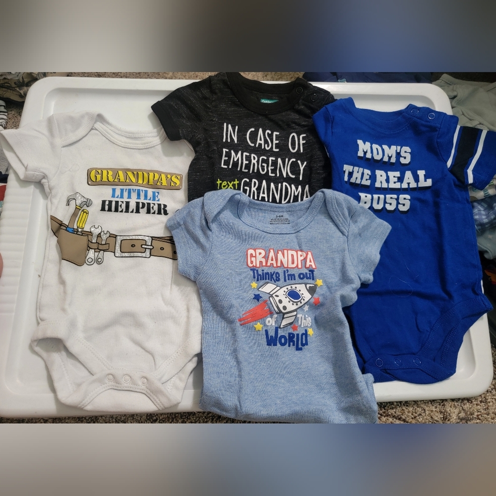 Bundle of boy onsies size 3-6 months